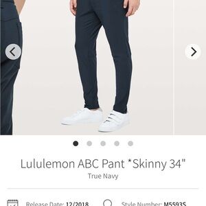 lululemon athletica Men's ABC Pants - True Navy